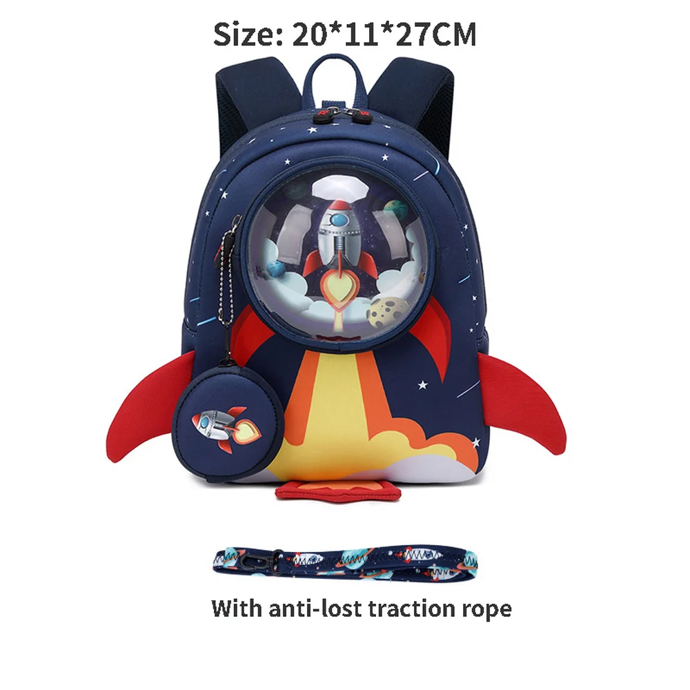 Cute Cartoon Mermaid Backpack Kindergarten Schoolbag Children's Lightweight Diving Material Small Backpack Spaceship Astronaut