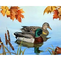gatyztory oil painting by numbers ducks 40x50cm diy paint by numbers for adult animals frameless canvas painting unique gift