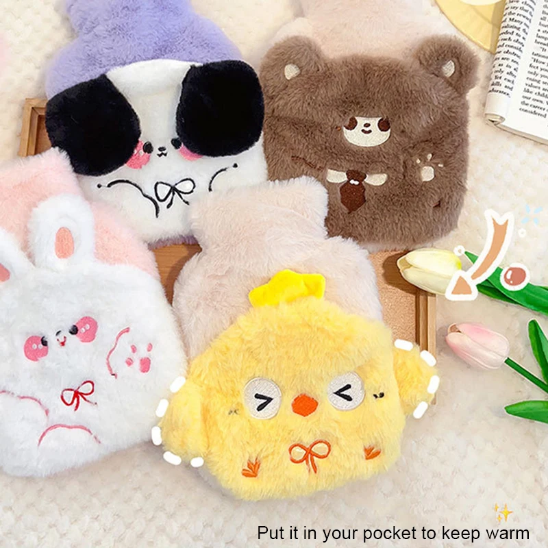 

500ml Reusable Winter Hand Warmer Hot Water Bottle Flannelette Heat Warm Hand Pocket for Home Hot Water Bag Soft Cover 2023