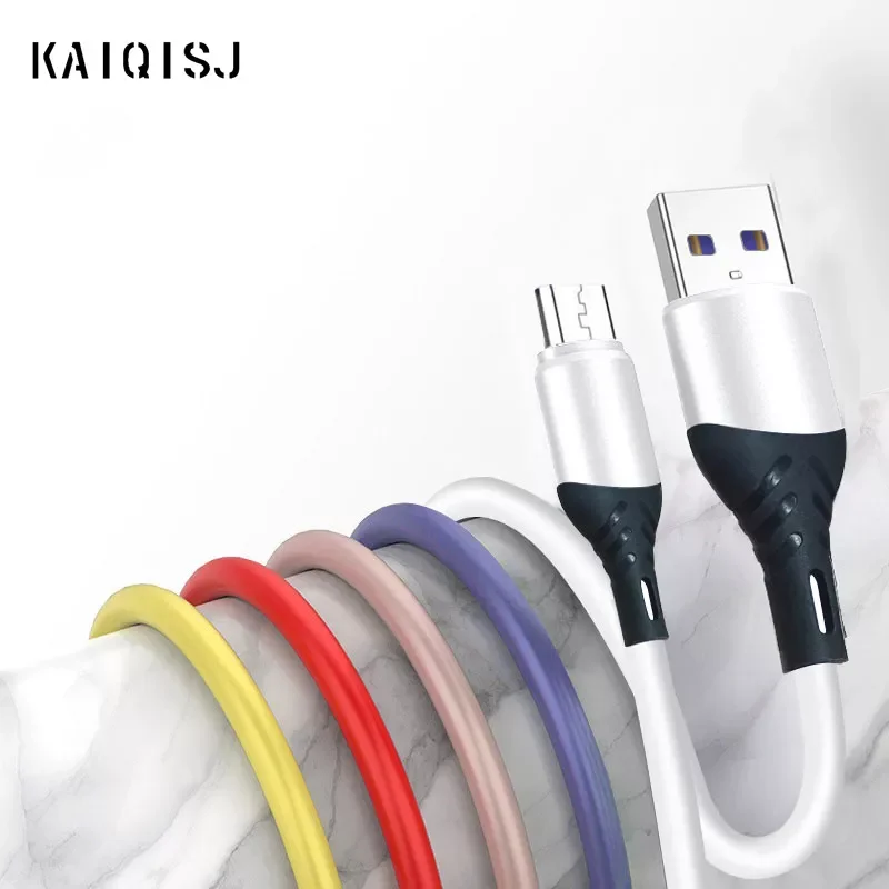 

KAIQISJ Liquid silicone cable liquid soft rubber data cable color fast charging Android TYPE-C For Lightning 5A charging cable