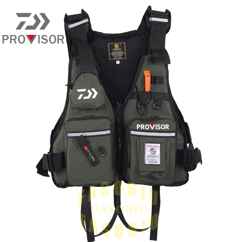 

Daiwa Fishing Clothing High Buoyancy Multi-pocket Life Jacket Caution Light Life Vest Fishing Life Jacket Outdoor Fishing Vest