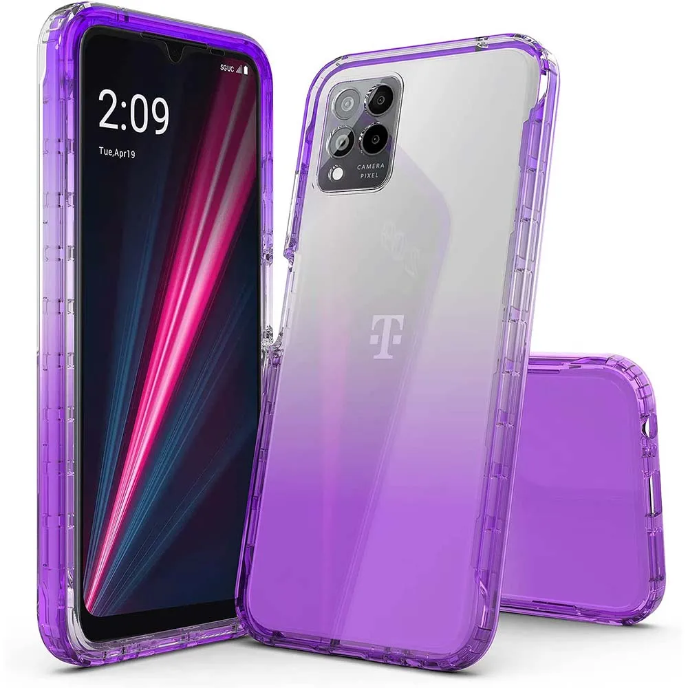Чехол для T-Mobile Revvl 6 Pro 5G, противоударный Прозрачный чехол для телефона с градиентом для T-Mobile Revvl 6 5G