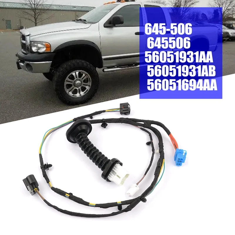 

56051694AA 645-506 пластиковый жгут проводов для задней двери Dodge Ram, пикап 1500 2500 3500 4500 56051931AA 56051931AB