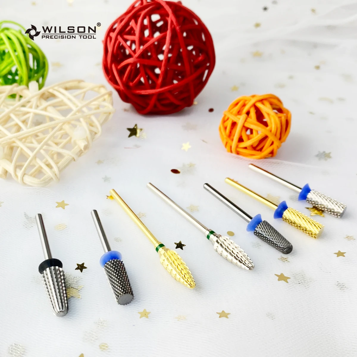 Large Cone - Gold/Silver - WILSON Carbide Nail Drill Bits Electric Manicure Drill & Accessory images - 6