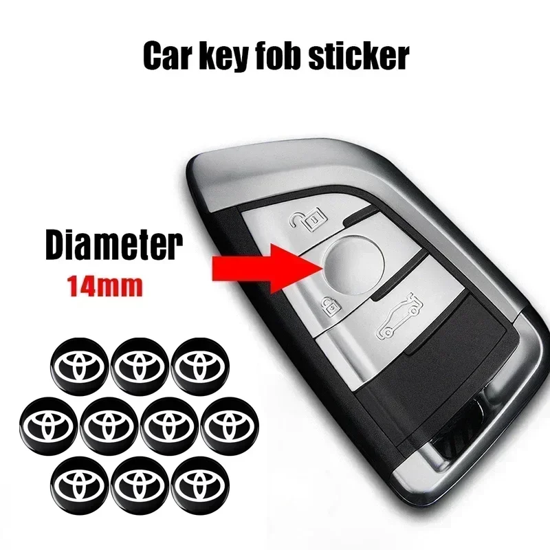 14 мм автомобильный удаленный ключ наклейки эмблема автомобильные аксессуары для