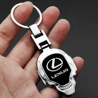 car badge logo skull shape keychain 3d metal men women keyring for lexus rx350 is300 es350 is250 is nx es gx gs350 nx200t es250