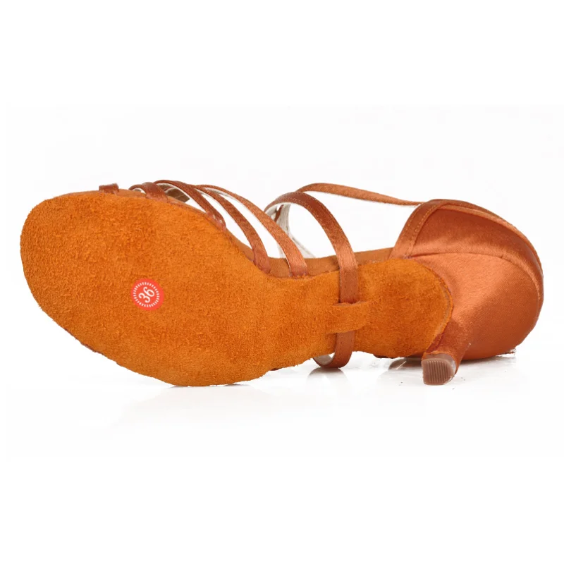 Latin Dance Shoes Women Soft Bottom Ballroom Tango Practice Dancing Shoes Grills Ladies Latin Salsa High Heeled 5.5/7.5/ 8.5CM
