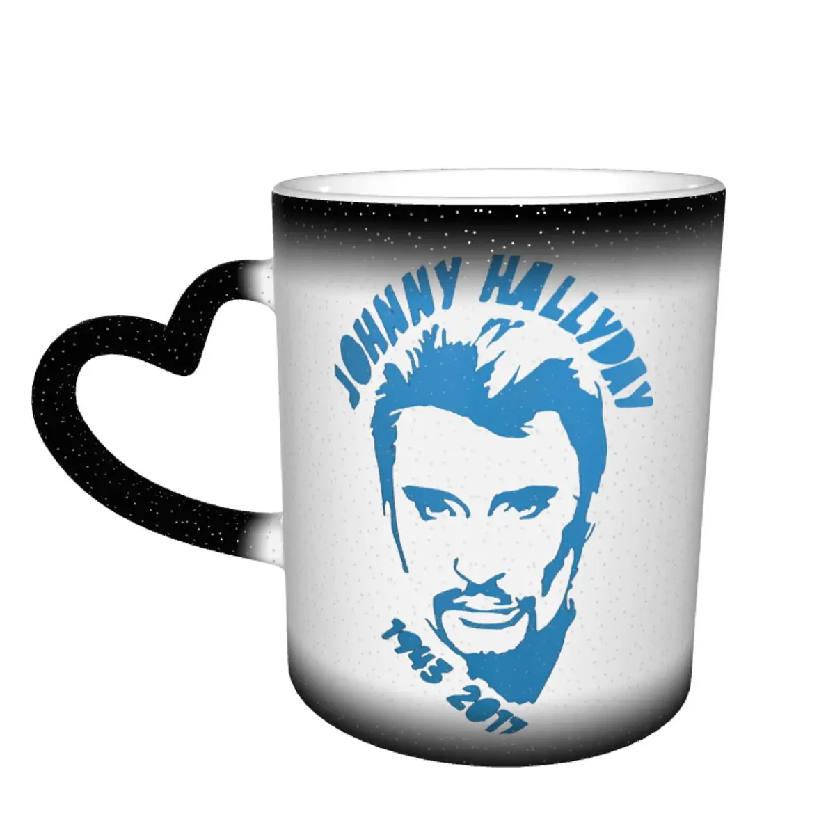 

Johnny And Hallyday Sticker Color Changing Mug in the Sky Vintage Ceramic Heat-sensitive Cup Joke R337 Beer mugs