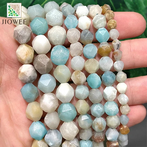 Бусины амазонит JIOWEF граненые 6 8 10 мм