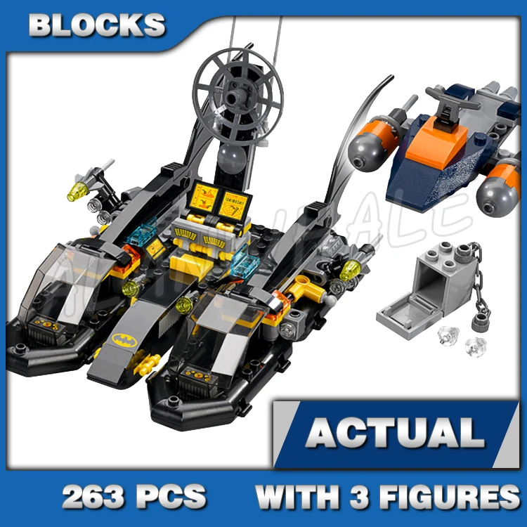 

263pcs Super Fighter Batboat Harbour Pursuit Hover boats Deathstroke’s Jetboat 7113 Building Blocks Toy Compatible With Model