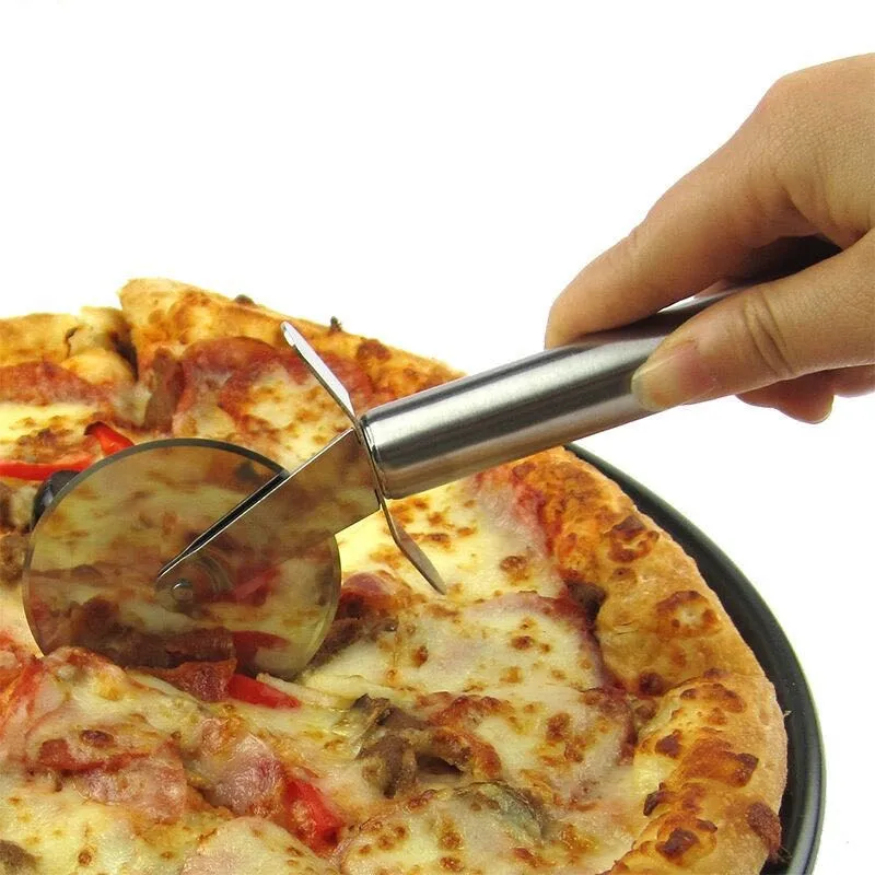 

Бытовой нож для пиццы из нержавеющей стали, инструмент для резки пиццы, диаметр 6,5 см, кухонные инструменты для торта, вафель, печенья