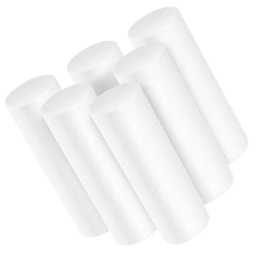 

12.5/20cm White Cylinder Shape Polystyrene Foam Modelling Cylinder Pillar Ornaments DIY Craft Christmas Decoration