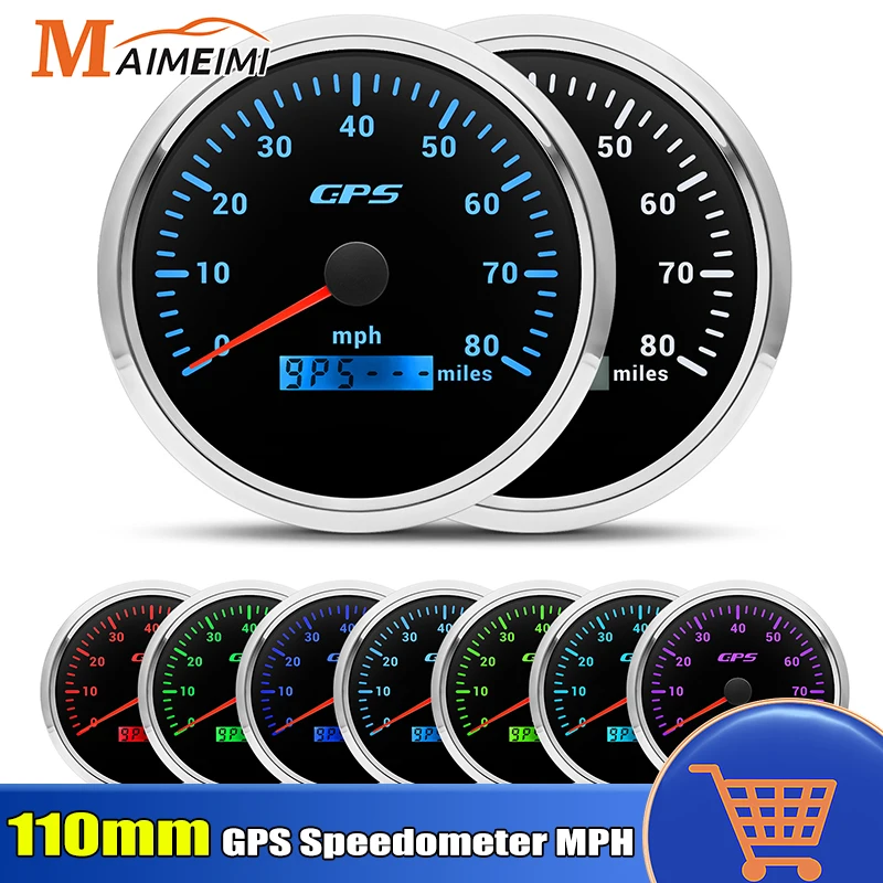 110 мм автоматический датчик GPS-спидометра с GPS-антенной 80MPH 120MPH 160MPH Датчик скорости