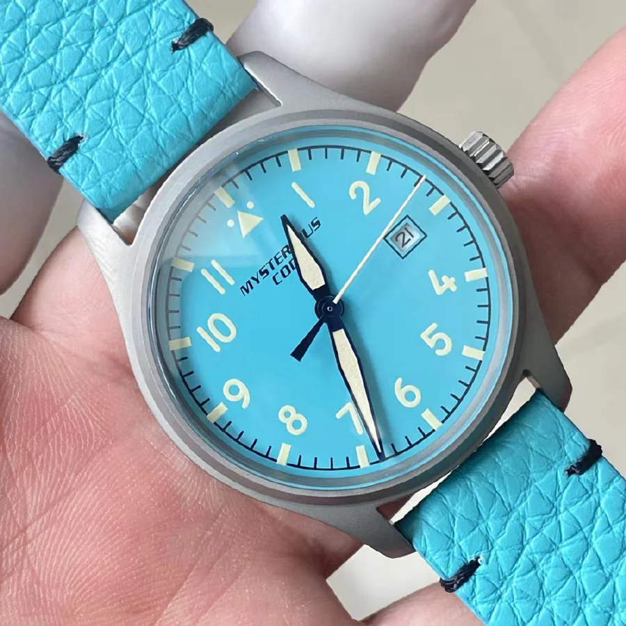 

Pilot Titanium Watches for Men Automatic Mechanical Wristwatches Miyota 8215 Movement 40mm Super Luminous Airforce Watch Homage