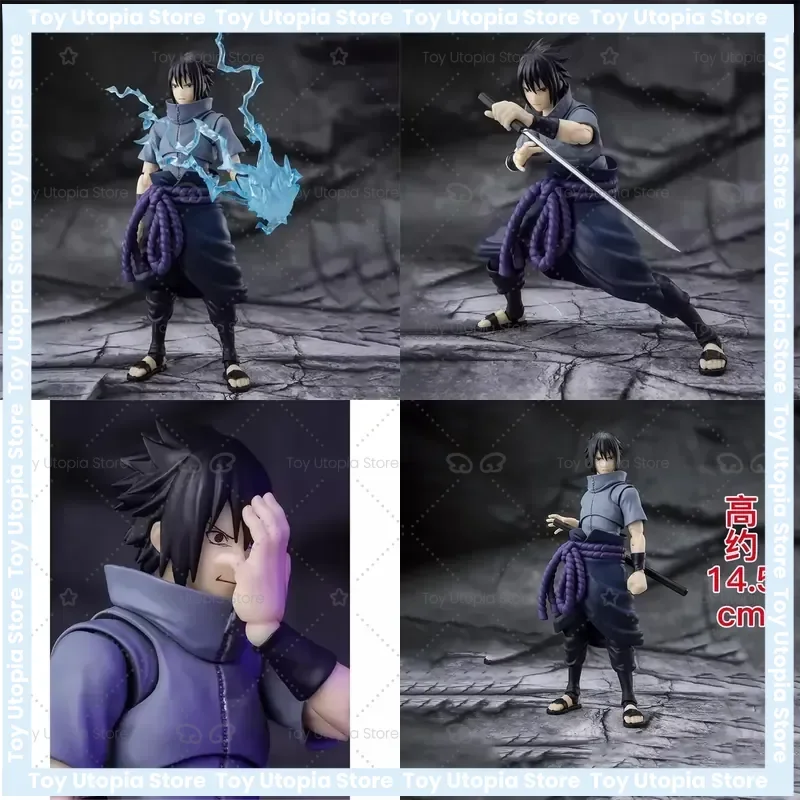 Фото Оригинальные фигурки Bandai SH Figuarts SHF для Наруто: Учиха Саске, коллекционные аниме-модели игрушек №1