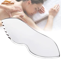 6 edged stainless steel sculpting board myofascial guasha massager face neck arm shoulder leg body pain relief physical therapy