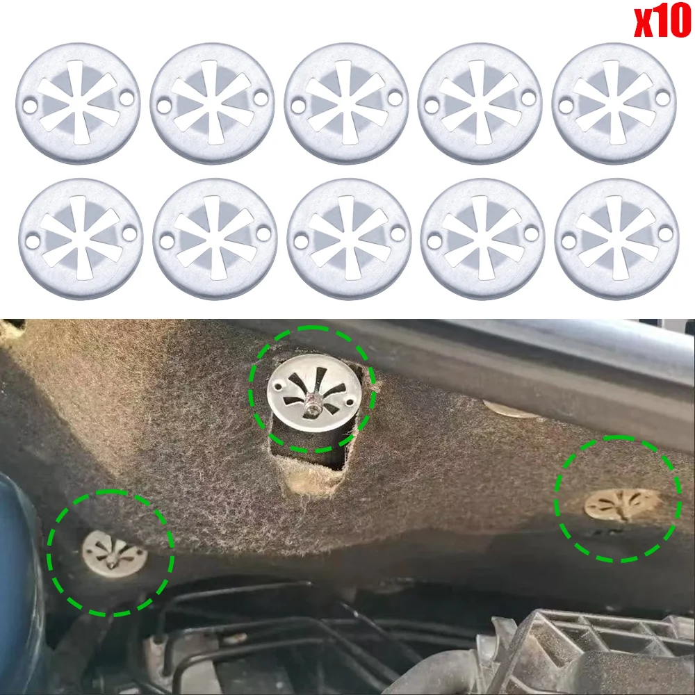 

10 автомобилей для Ford Focus Hatchback III 2010-2018, автоматический зажим, монтажные зажимы, колодец колеса, теплозащитный экран, крепеж, новый металл