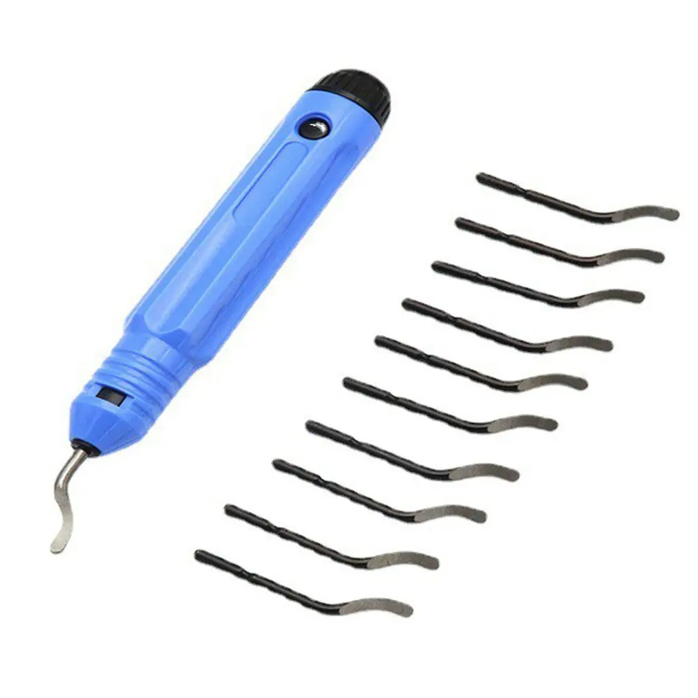 

Инструмент для удаления заусенцев с 10 дополнительными лезвиями, подходит для металла, смолы, ПВХ и 3D краев с принтом, отлично подходит для труб из ПВХ, художественные инструменты