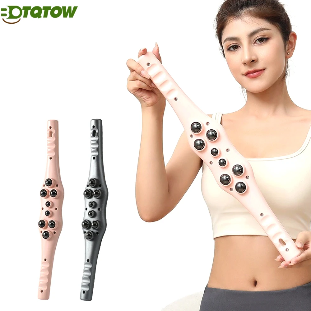 1 шт. многофункциональный роликовый массажный палочка с магнитным шариком