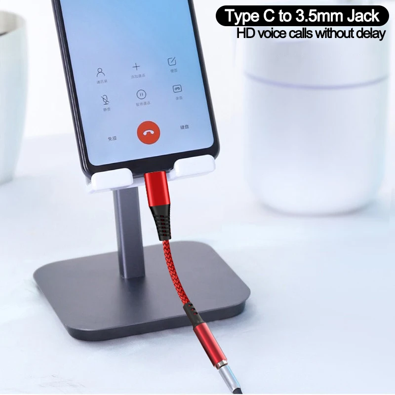 Аудиоадаптер для наушников с разъемом Type-C на 3 5 кабель Aux Xiaomi Mi 10 Redmi K40