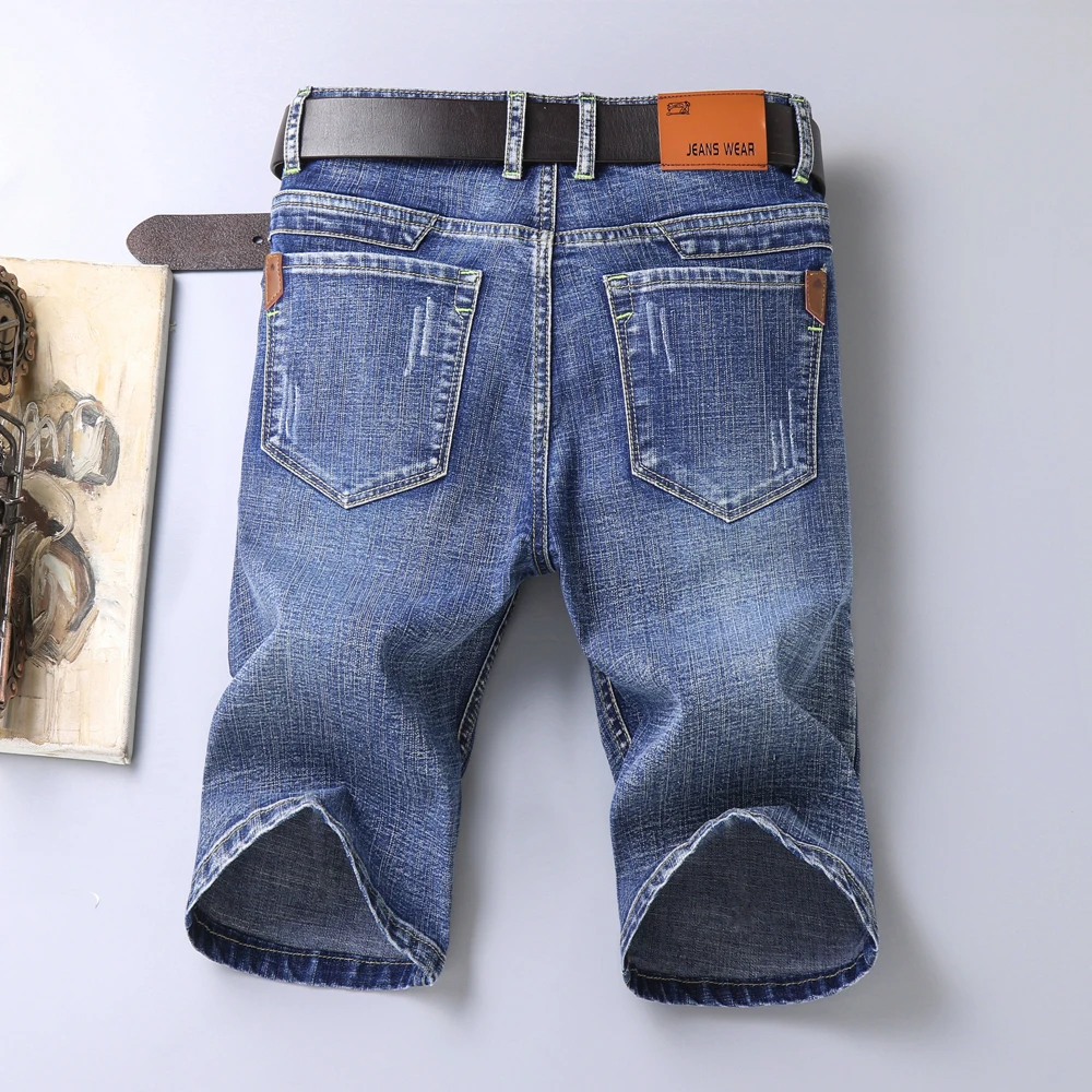 Thoshine Brand Summer Men Thin Jeans Knee Length Male Denim Shorts Fashion Short Jeans Lightweight