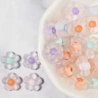 50 100pcslot round star heart sunflower acrylic beads loose spacer beads for jewelry making diy bracelet necklace wholesale