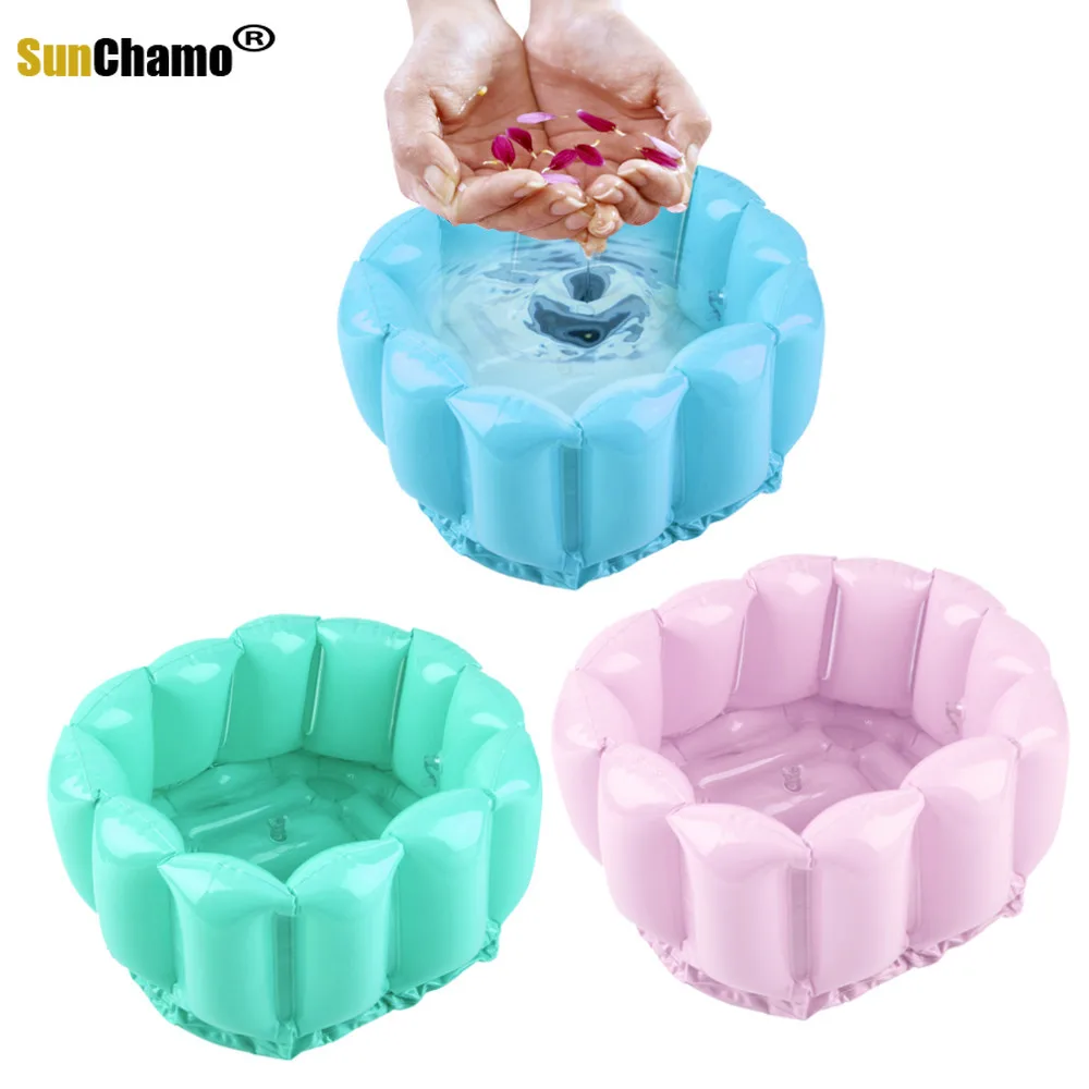 

Foot Feet Soak Bath Inflatable Basin Wash Spa Home Use Pedicure Care Relax Household Foot Barrel Massage Inflatable Foot Bath