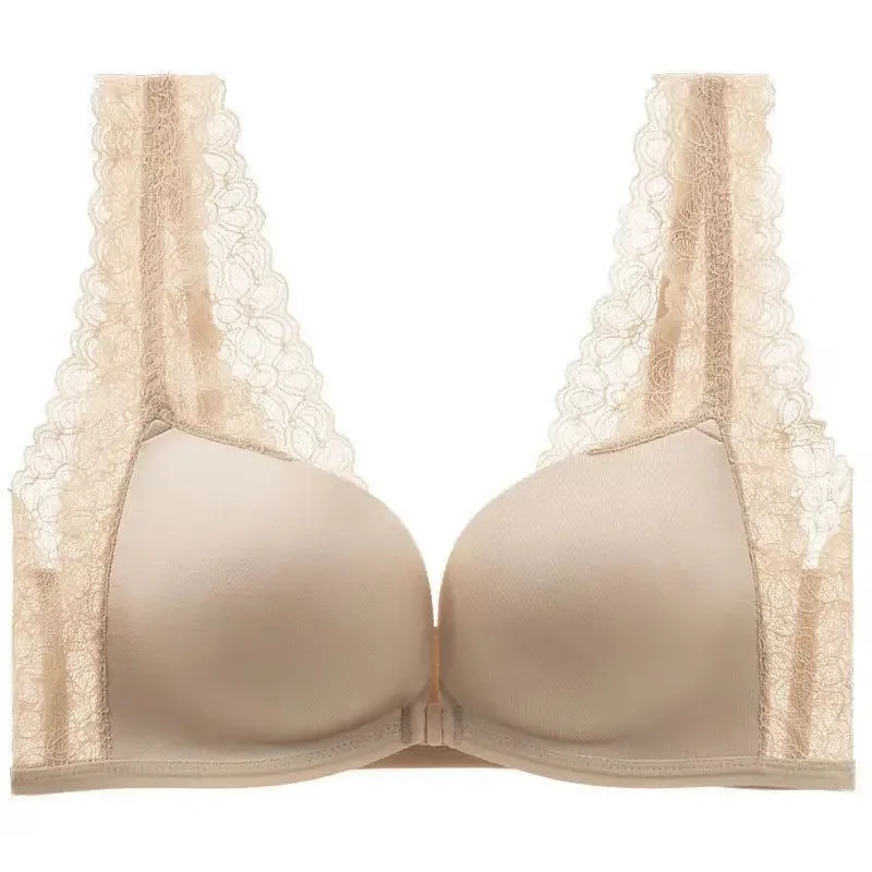 

The New Lace Beauty Bra Front Button Bra for Women Breathable Seamless Small Breasts Hold Up Sexy Underwire Bra