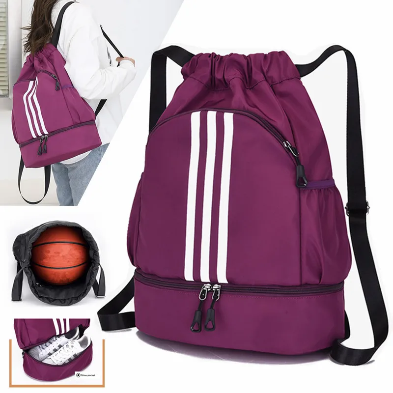 Sports Backpack Men's Shoe Pocket For Basketball Shoulder Rucksack Soccer Fitness Packing Weekend Travel Bolsas Women Gym Female