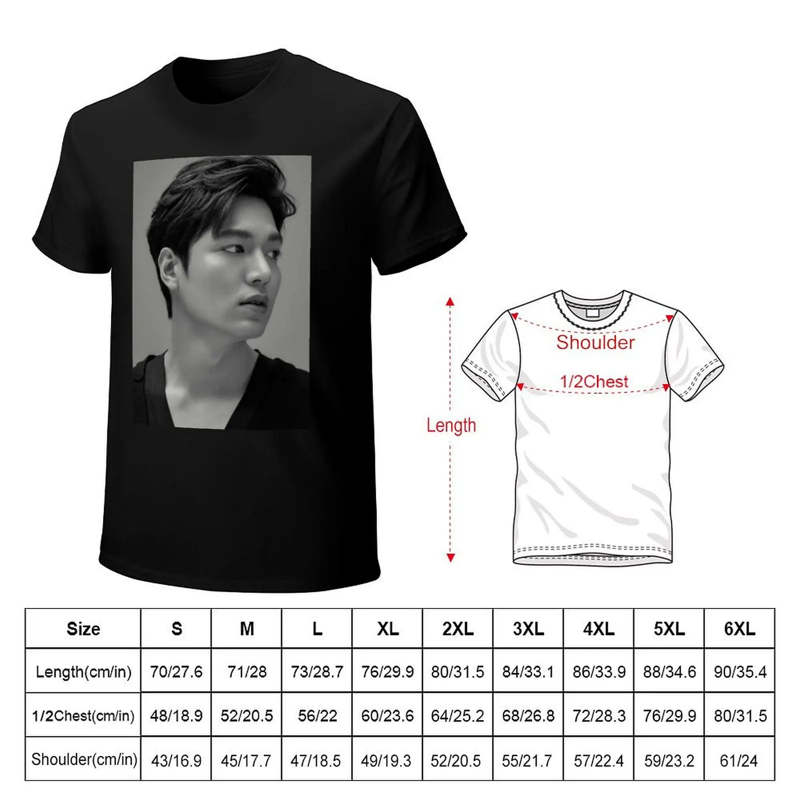 Фото Футболка Lee Min Ho Collections из эластичной ткани, комфортная футболка №2