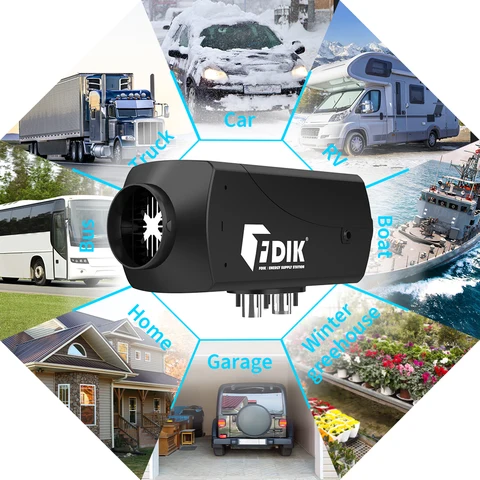 Автомобильный дизельный стояночный обогреватель FK 2 кВт 12 В, без глушителя для новой энергии, Электромобиль, автомобильный обогреватель, плита, автономный обогреватель