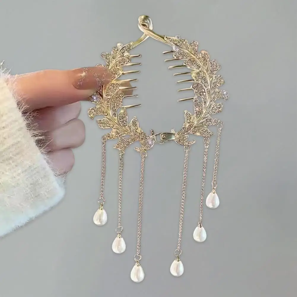 

Chic Hair Claw Shining Non-slip Orchid Tassel Hair Gripper Trendy Hair Clip Headdress