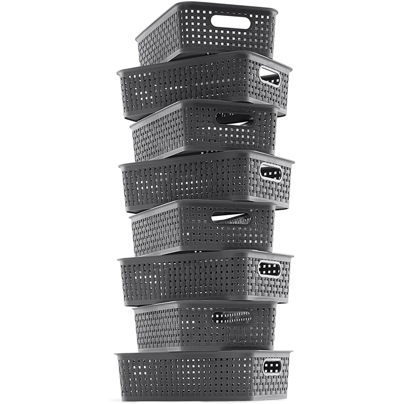 

New Plastic Storage Baskets, Laundry Organization And Storage Bins, Household Basket Organizers For Kitchens, Countertop