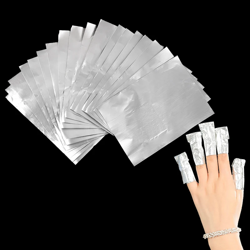 

50/100 шт., алюминиевая фольга для снятия лака для ногтей