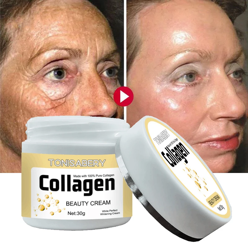 

Collagen Wrinkle Removal Cream Firming Lifting Anti-Aging Fade Fine Lines Brighten Moisturizing Nourish Korean Skin Care Product