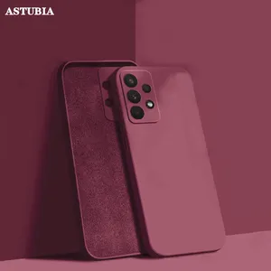 Оригинальный квадратный чехол из жидкого силикона для Samsung Galaxy S21 S20 S22 Ultra Plus FE A72 A71 A70 A52 A51 A50 A42 A32 4G