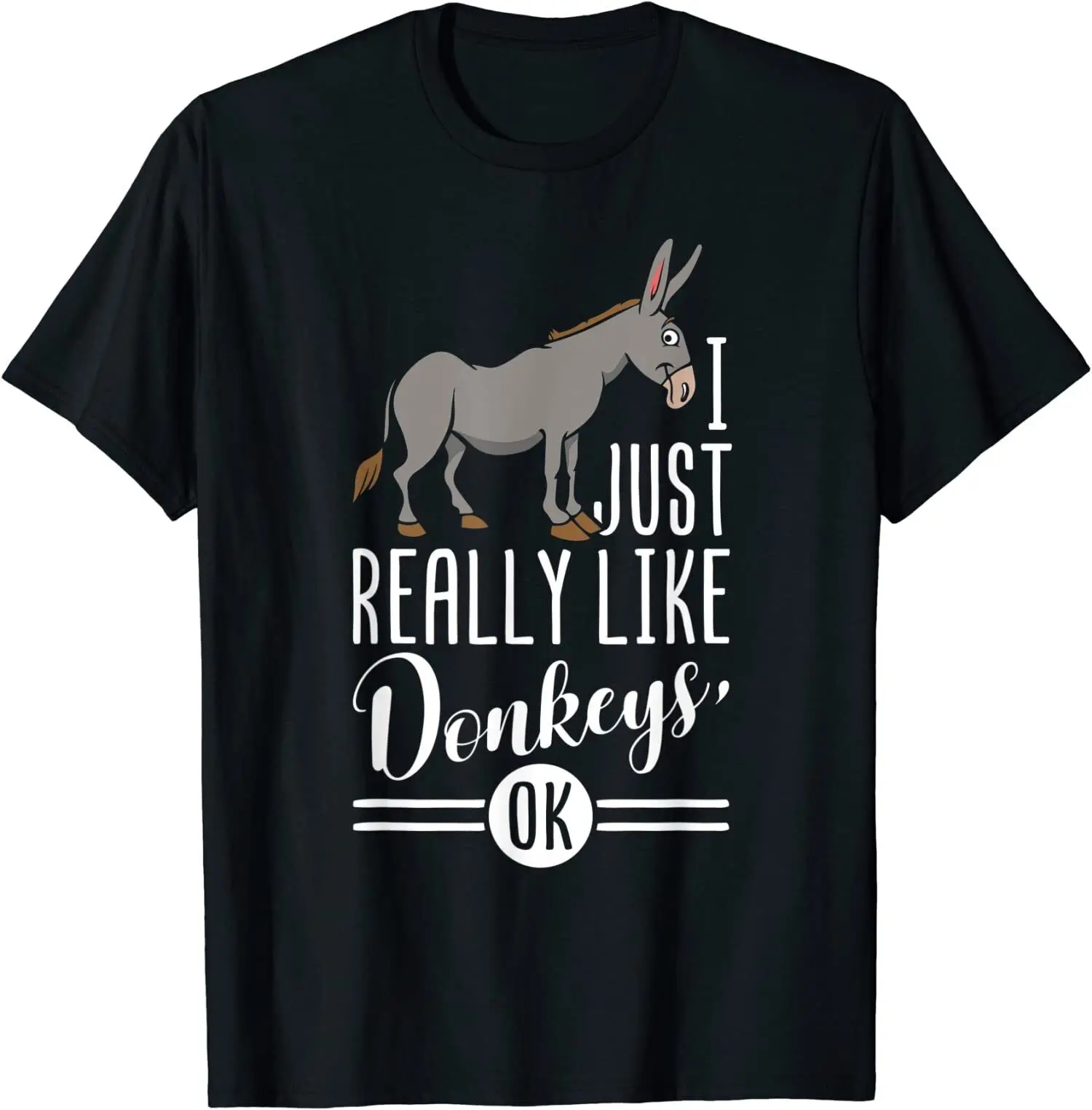 I Just Really Like Donkeys OK Tshirt Aesthetic T-shirt Japanese Ulzzang Grunge Grunge Top Tee Aesthetic Men Harajuku T Shirt