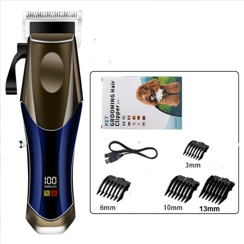 Профессиональная Беспроводная Машинка для стрижки собак электрический триммер