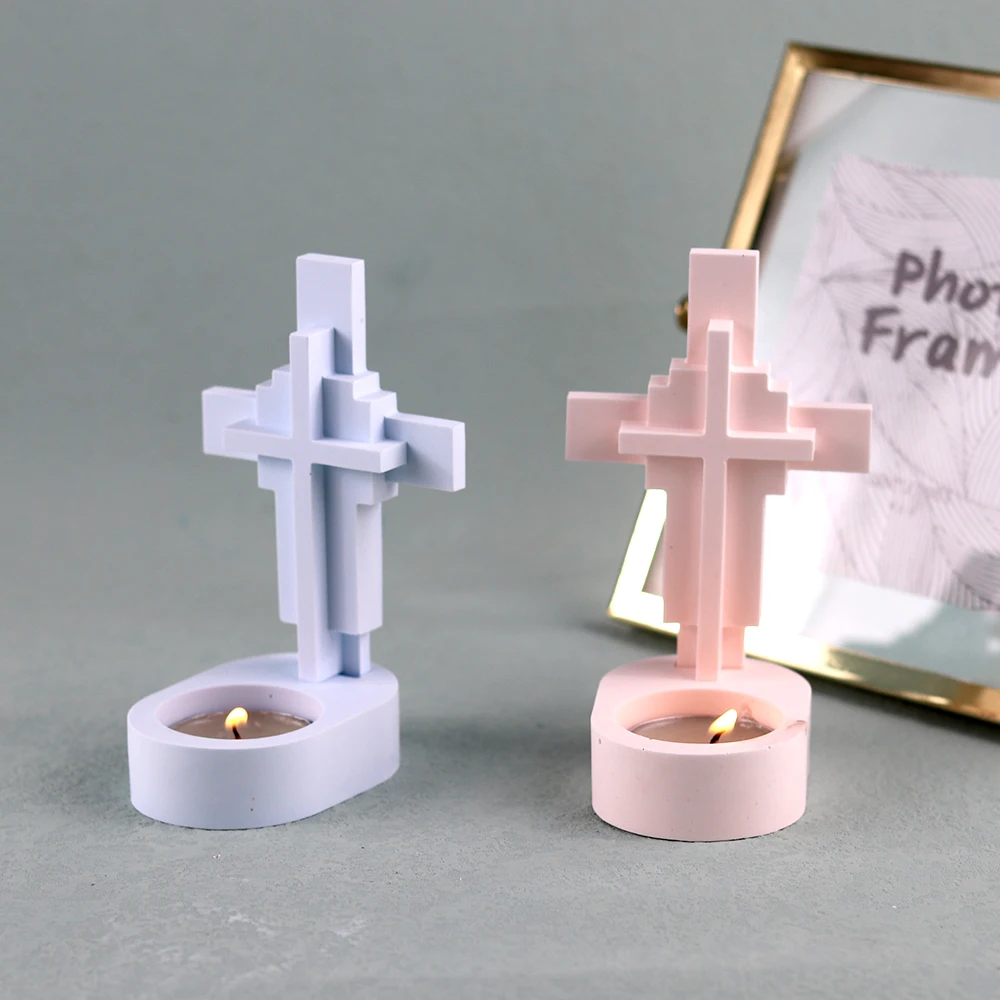 Форма для подсвечника силиконовая Креста надгробия