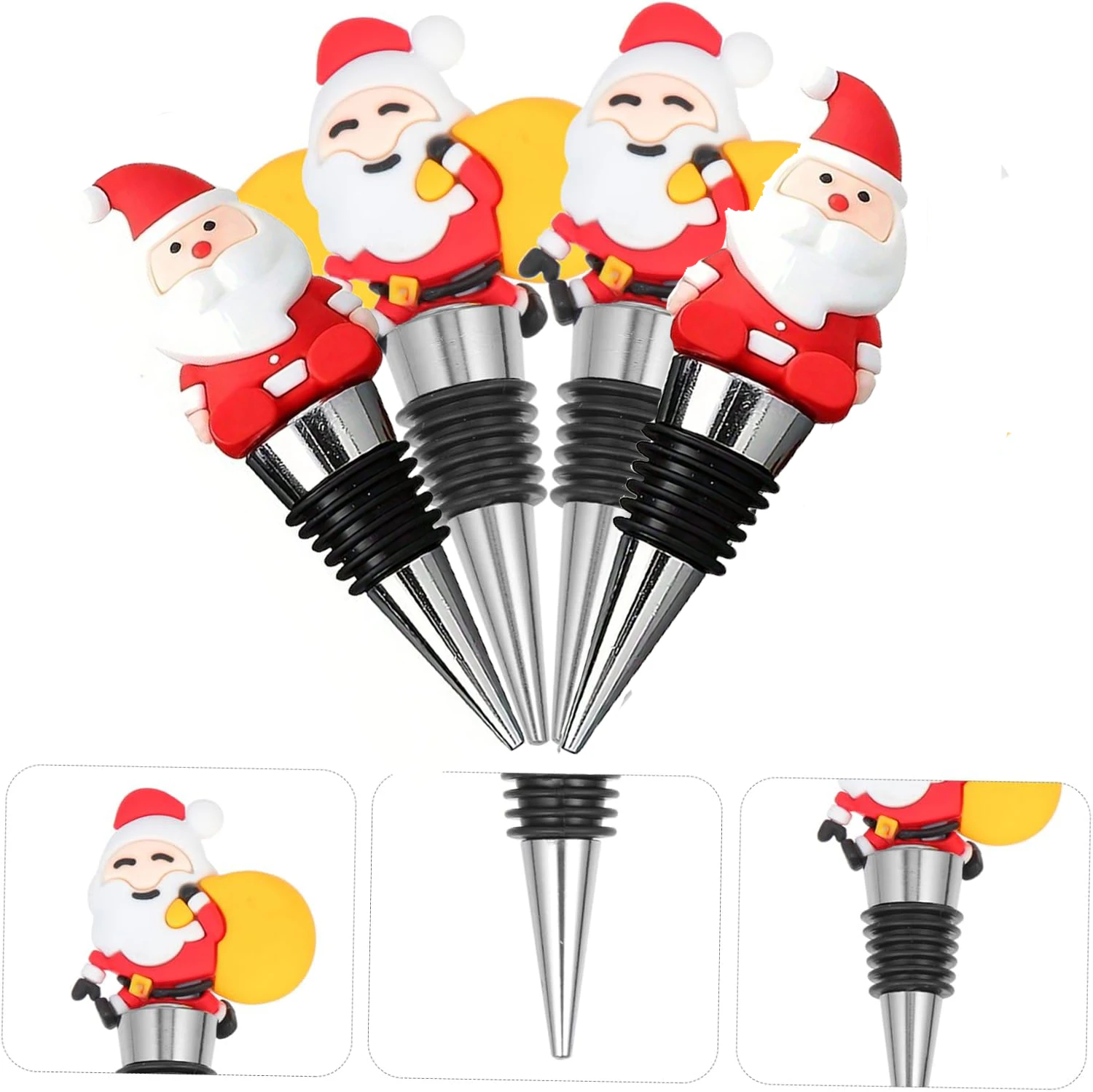 1 шт. декоративная бутылка для вина в виде Санта-Клауса