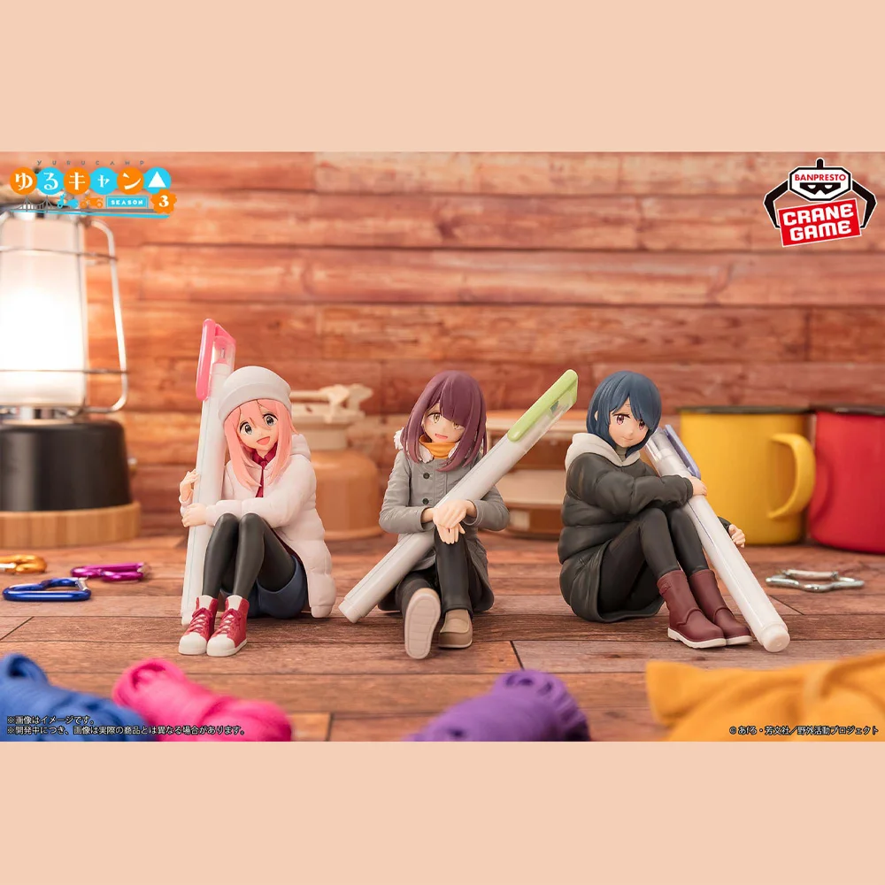 Фото В наличии оригинальная фигурка BANPRESTO Yuru Camp SEASON3 Nadeshiko Kagamihara Shima Rin Ayano Toki, аниме-модель, настоящая игрушка в штучной упаковке №5