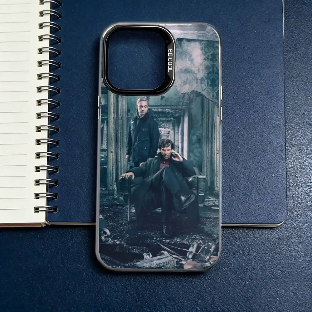 Фото Чехол для телефона S-Sherlock H-Holmes для iPhone 17, 16, 15, 14, 13, 12, 11 Plus, Pro Max, XS, цветной, серебристо-черный №5