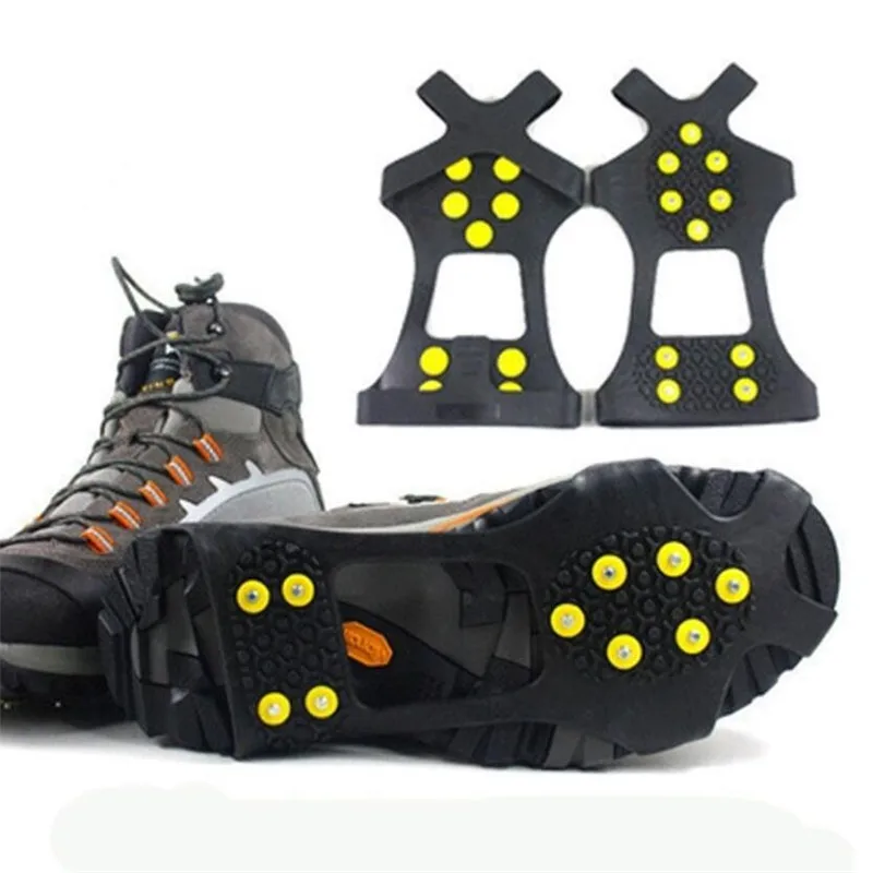 

1 Paar 10 Studs Anti-Slip Ice Gripper Spike Winter Klimmen Anti-Slip Sneeuw Spikes Grips Cleats Over Schoenen Covers