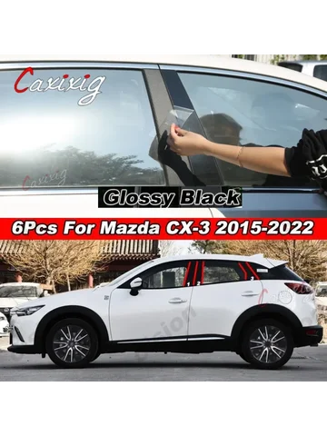 Наклейка из поликарбоната на дверь и окно автомобиля для Mazda CX-3 CX3 2015-2022 6x