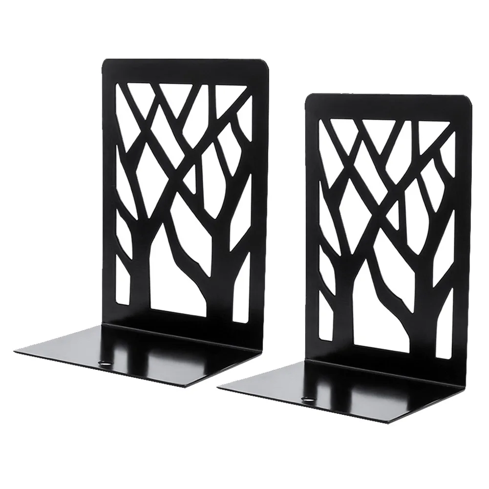 

1pair Out Home Decor Book Ends Nonskid Portable Stationery Office Removable School Tree Shadow Desk Organizer Storage