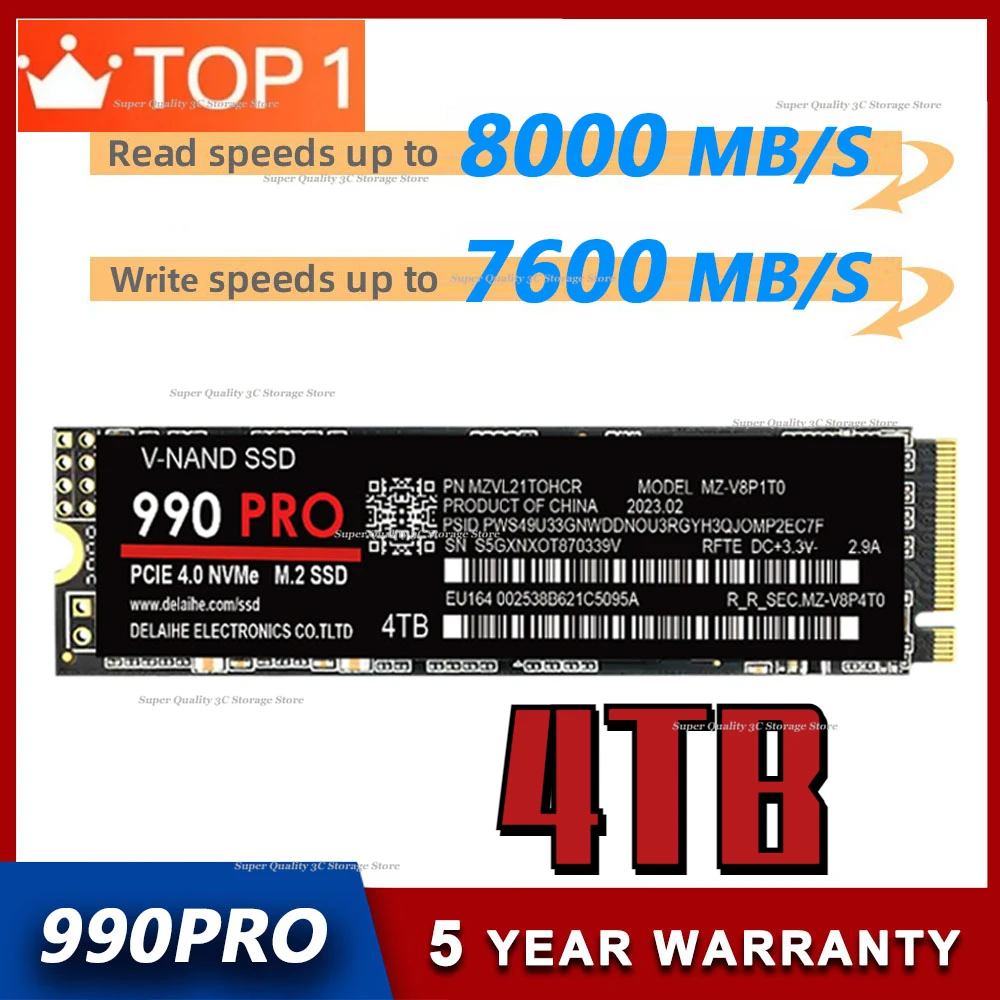 

2023 8TB Original SSD M2 NVMe 4TB 980 EVO Plus Internal Solid State Drive 1TB hdd Hard Disk 970 PRO M.2 2TB for laptop Computer