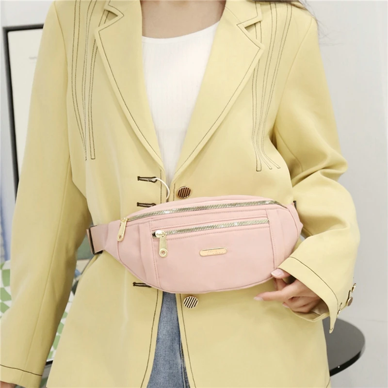 

Waist Bags for Women Oxford Leisure Color Waist Bag Shoulder Crossbody Chest Bags Handbags All-match Messenger Belt Bags сумка
