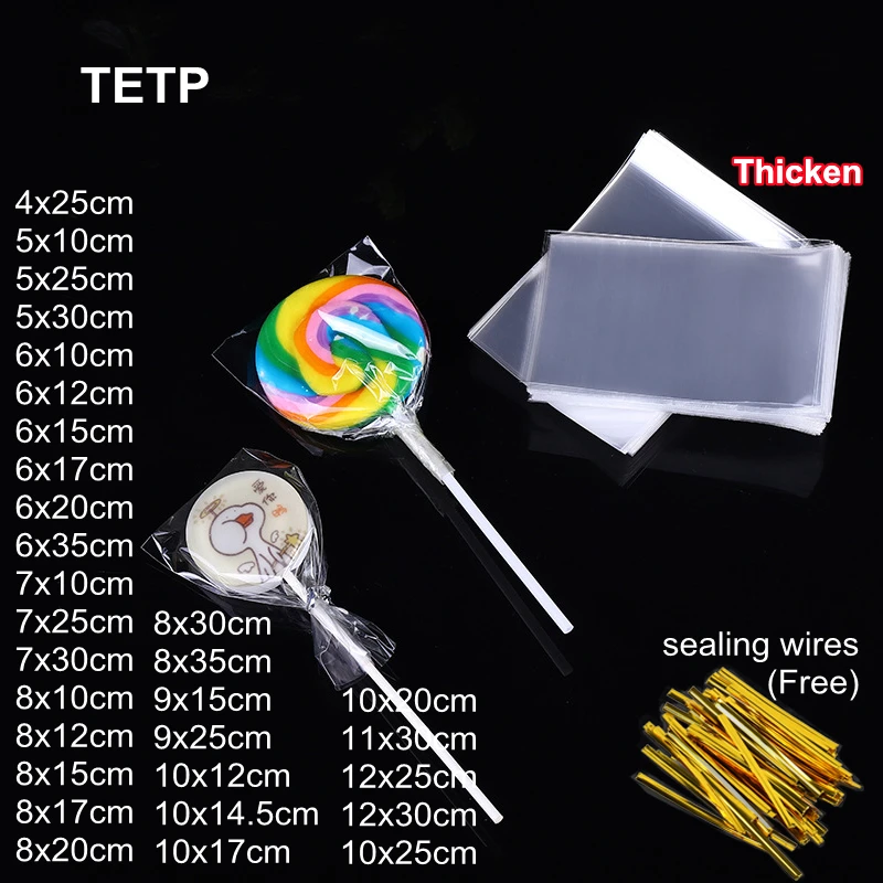 

Прозрачные пакеты TETP для упаковки, 100 шт.