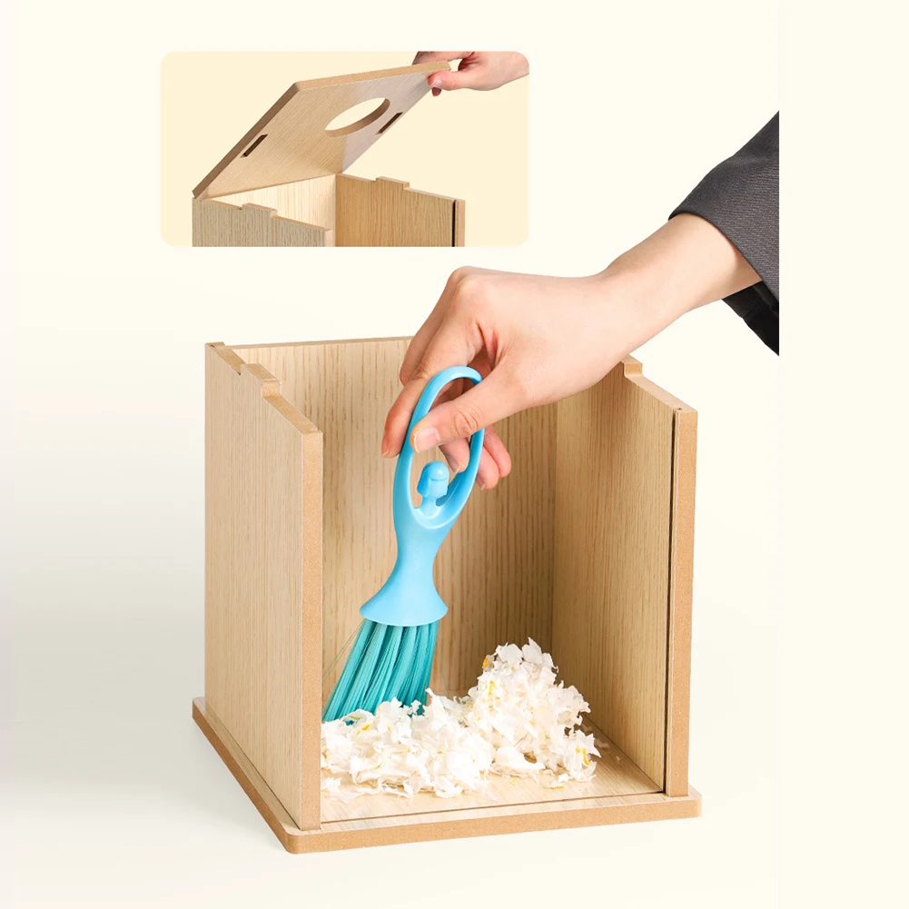 Ящик для ванны с песочными отверстиями хомяка деревянный домик душа коробка