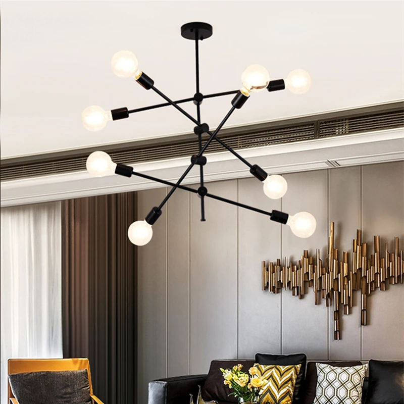 Люстра Stria в скандинавском стиле с длинным полюсом художественное украшение